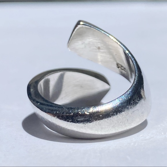 925 sterling silver overlap band ring✨ - Picture 3 of 14